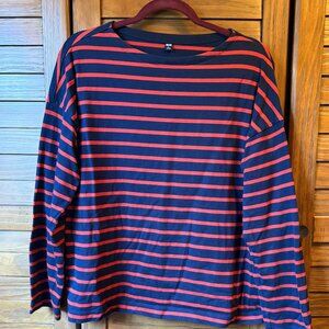 Uniqlo Boat Neck Striped Shirt - Size L